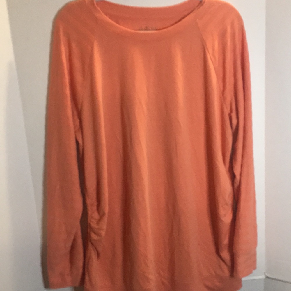 AGLOW MATERNITY TOP SOFT COTTON LONG SLEEVE TEE SIZE XL.